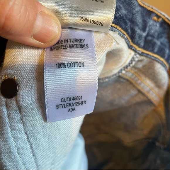 AGOLDE size 28 Buttonfly Distressed Denim Skirt - Picture 6 of 6